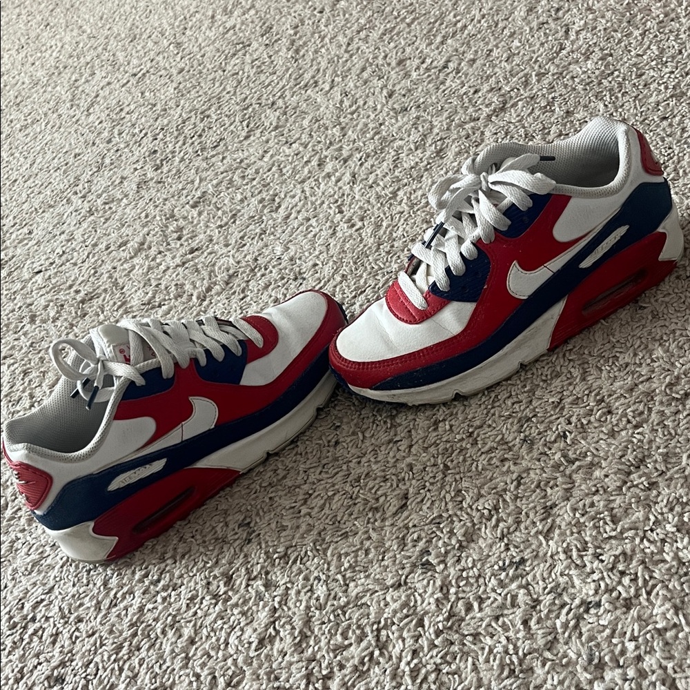 Nike White and Red Air Max